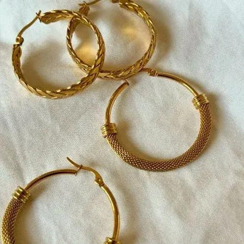 hoops satinless steel fashion