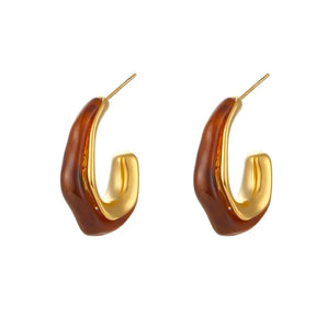 Melanie Earrings Brown