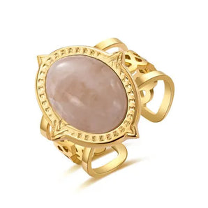 Marble Boho Ring Pink